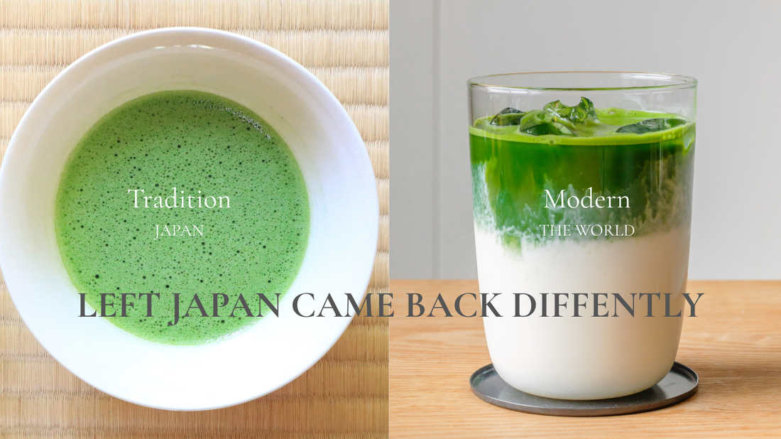 A modern matcha latte representing how Japanese matcha evolved into a global trend.