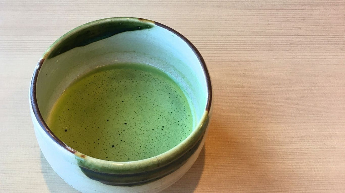 Traditional Japanese ceremonial matcha in a tea bowl, representing Japan's matcha craftsmanship
