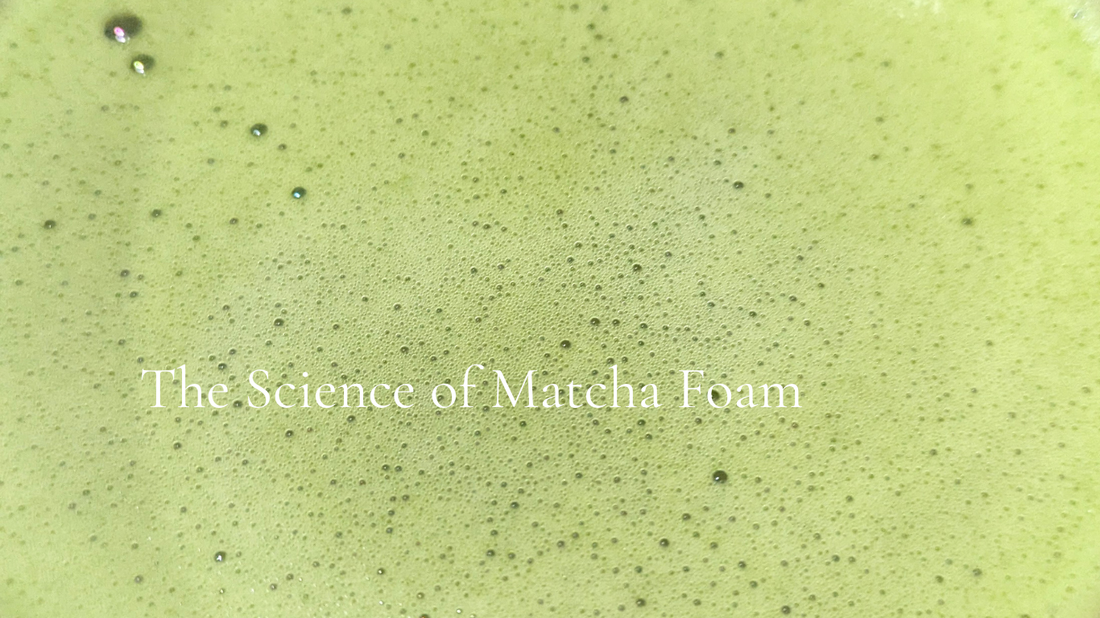 A bowl of freshly whisked matcha with fine green foam on the surface